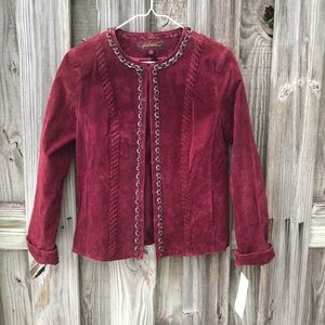 *NWT Hal Rubenstein Suede Leather Jacket